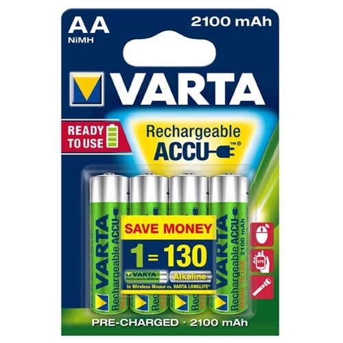 Varta AA 2100 mAh  rechargeable accu ready to use NiMH (4pack)