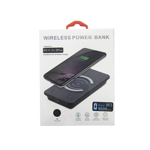 Wireless Power Bank Qi Quick Charger W3 black